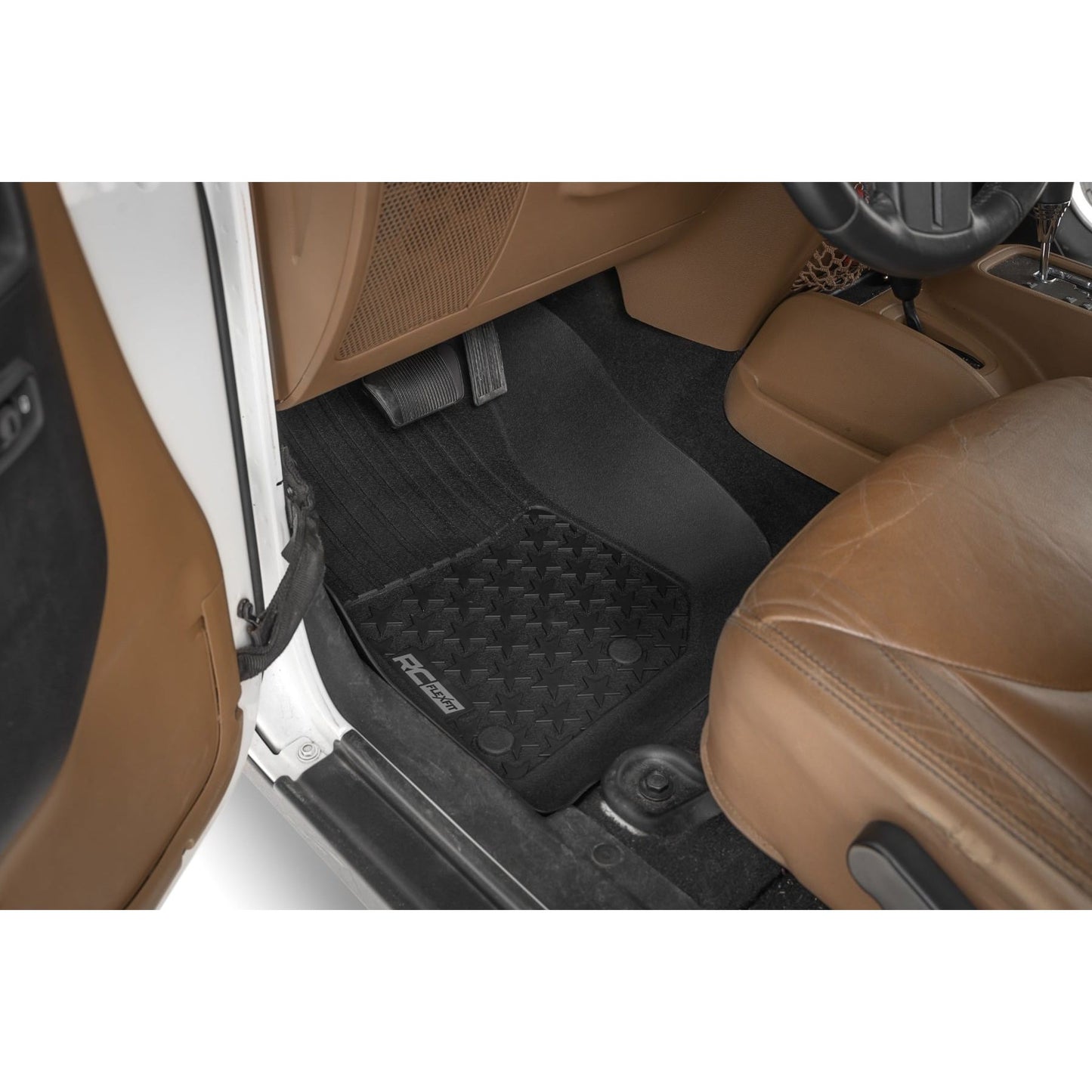 ROUGH COUNTRY | Floor Mats  FR  2 Door  Jeep Wrangler JK 4WD (2014-2018) | FF-6141_A