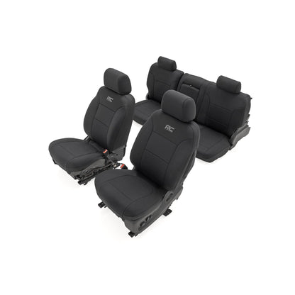 ROUGH COUNTRY | Seat Covers  FR Bucket & RR 60/40 Bench  Chevy/GMC 2500HD/3500HD (14-26) | 91070