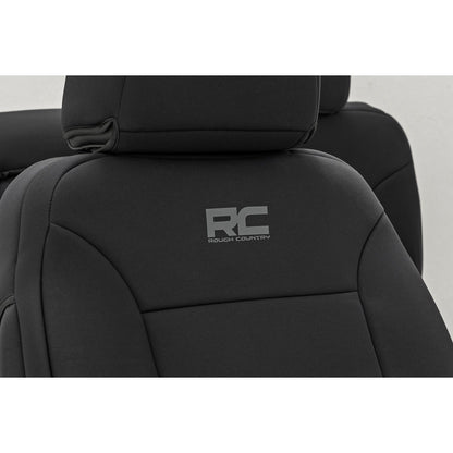 ROUGH COUNTRY | Seat Covers  FR Bucket & RR 60/40 Bench  Chevy/GMC 2500HD/3500HD (14-26) | 91070