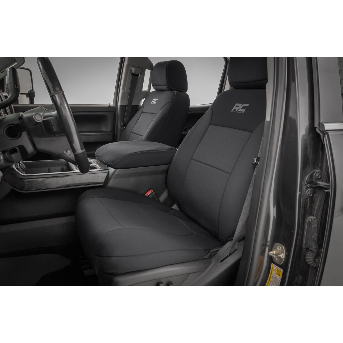 ROUGH COUNTRY | Seat Covers  FR Bucket & RR 60/40 Bench  Chevy/GMC 2500HD/3500HD (14-26) | 91070