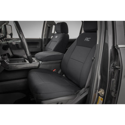 ROUGH COUNTRY | Seat Covers  FR Bucket & RR 60/40 Bench  Chevy/GMC 2500HD/3500HD (14-26) | 91070