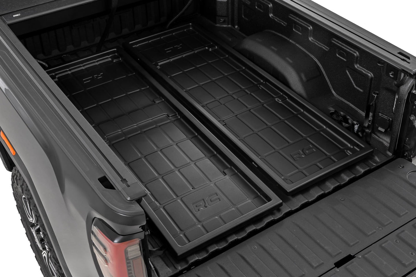 ROUGH COUNTRY | Slide-Out Truck Bed Cargo Trays  Fits 6'7"–6'10" Beds  Easy Tailgate Access | 10215