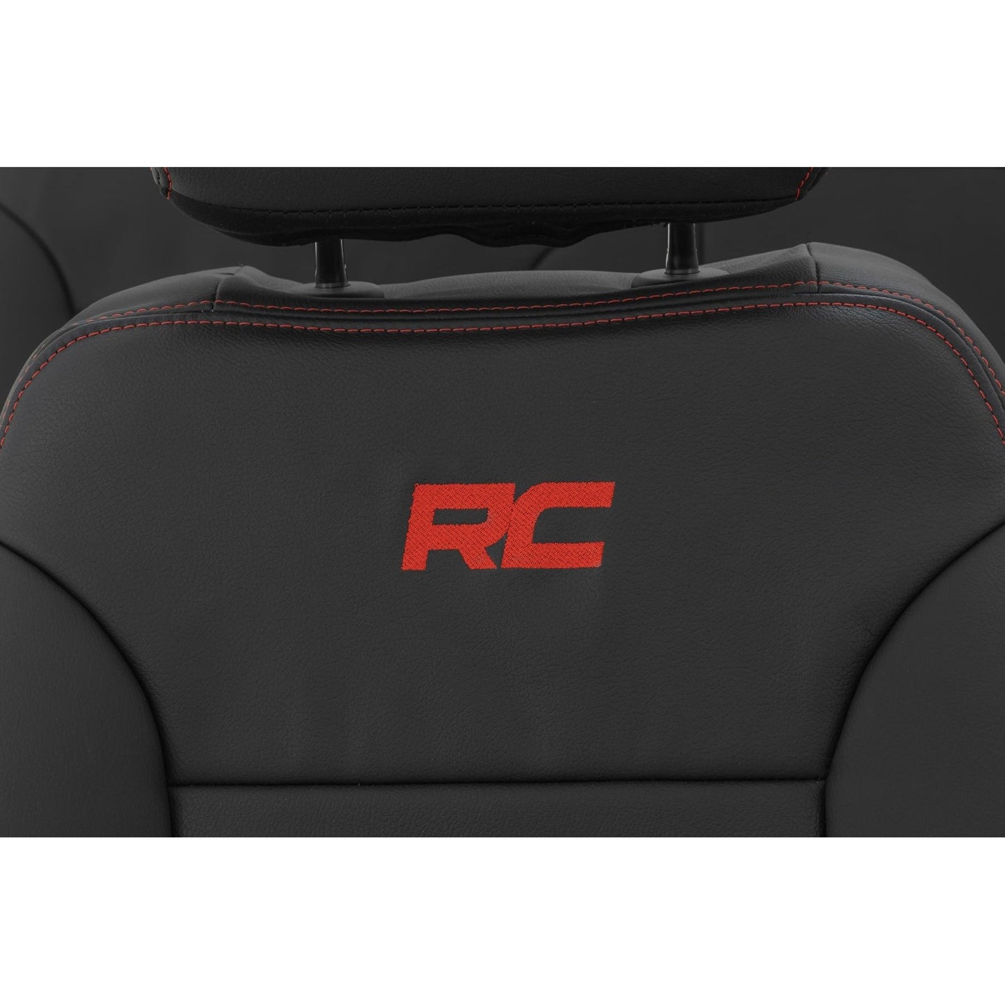 ROUGH COUNTRY | Leather Seat Covers  FR Bucket  RR 60/40  Chevy/GMC Sierra 1500 (19-26)/Silverado 1500 (19-26) | 91071L