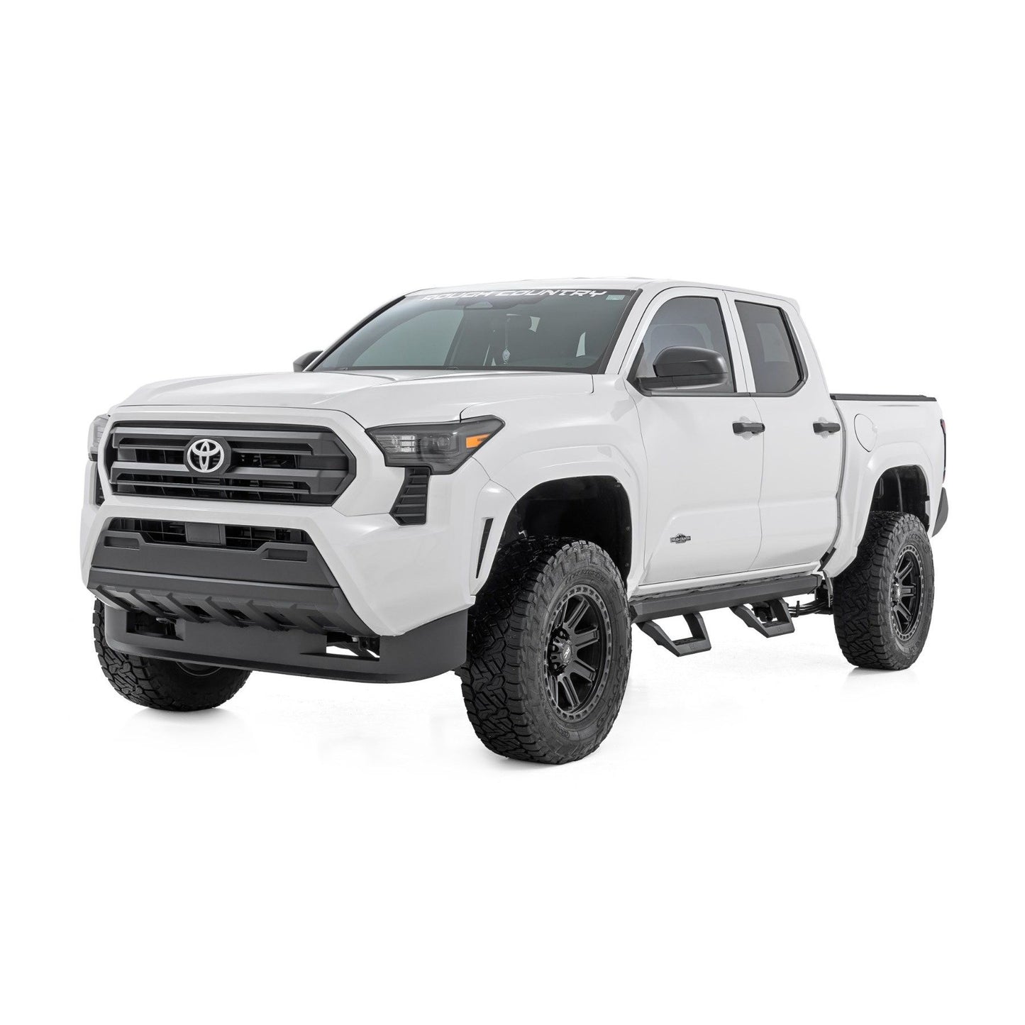 ROUGH COUNTRY SRX2 Adjustable Aluminum Steps | Double Cab | Toyota Tacoma 2WD/4WD (24-25) | 73004