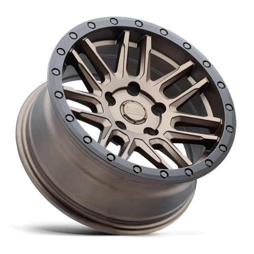 Black Rhino ARCHES Bronze W/ Black Ring, a stylish and tough multi-spoke wheel for street and trail adventures.