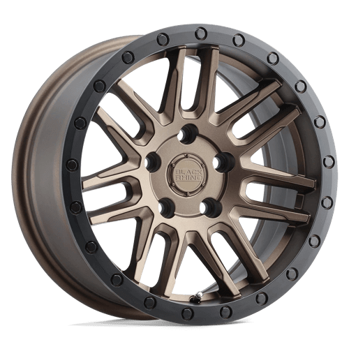 Black Rhino ARCHES Bronze W/ Black Ring wheel showcasing a multi-spoke design and rugged construction
