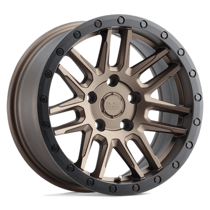 Black Rhino ARCHES Bronze W/ Black Ring wheel showcasing a multi-spoke design and rugged construction