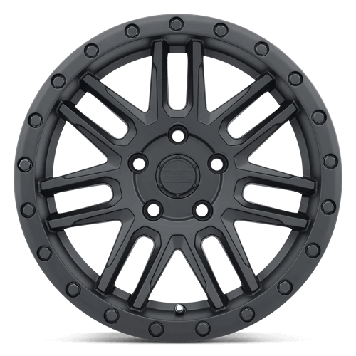Black Rhino ARCHES Matte Black wheel featuring a multi-spoke concave design and robust construction for style and performance.