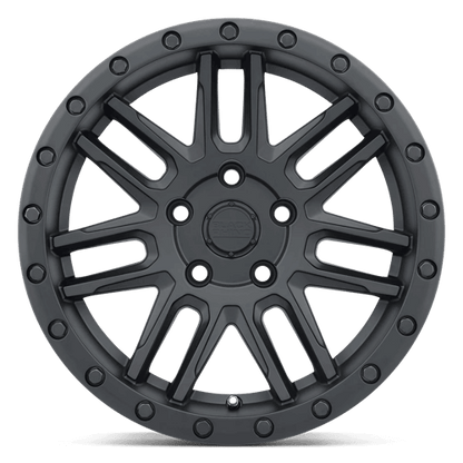Black Rhino ARCHES Matte Black wheel featuring a multi-spoke concave design and robust construction for style and performance.