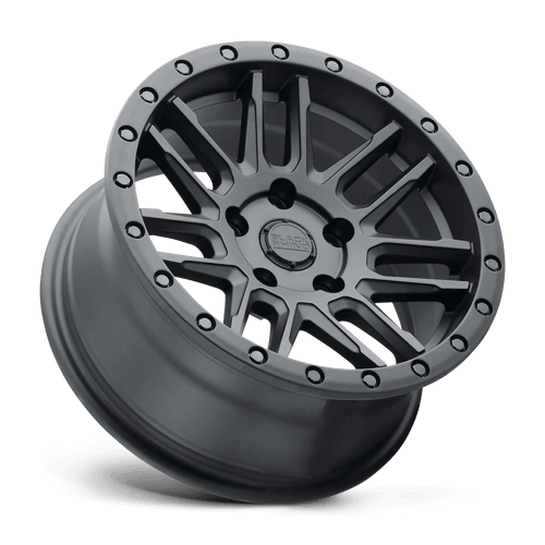 Black Rhino ARCHES Matte Black wheel showing multi-spoke concave design, perfect for trails and streets.