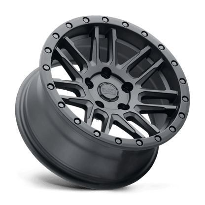 Black Rhino ARCHES Matte Black wheel showing multi-spoke concave design, perfect for trails and streets.
