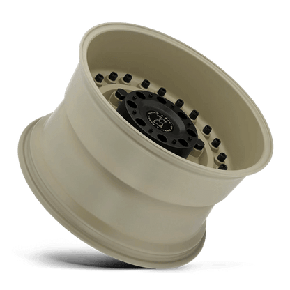 Black Rhino ARMORY Desert Sand off-road wheel, designed for rugged military-style vehicles.