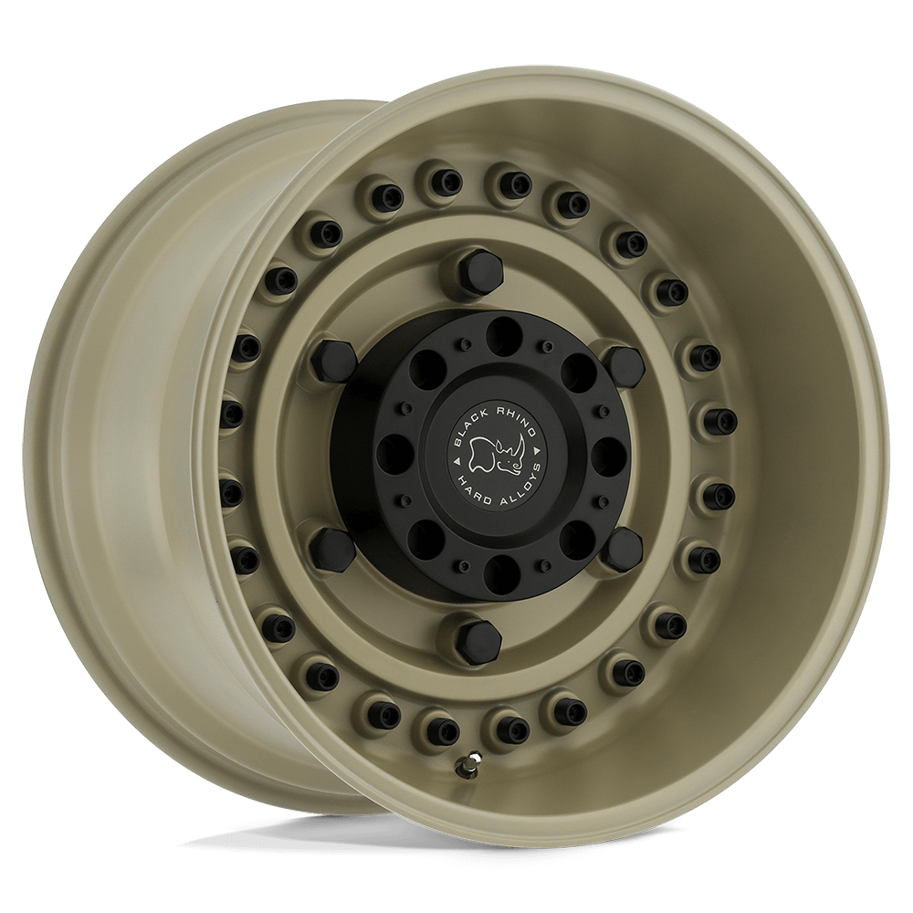 Black Rhino ARMORY Desert Sand off-road wheel featuring tactical style and rugged design perfect for off-highway vehicles.
