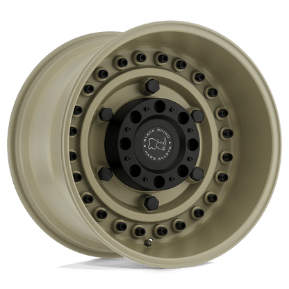 Black Rhino ARMORY Desert Sand off-road wheel featuring tactical style and rugged design perfect for off-highway vehicles.