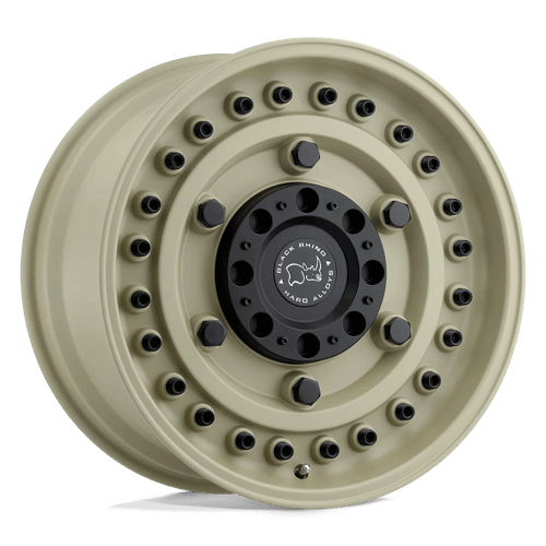 Black Rhino ARMORY Desert Sand off-road wheel showcasing tactical style and rugged design for off-road vehicles.
