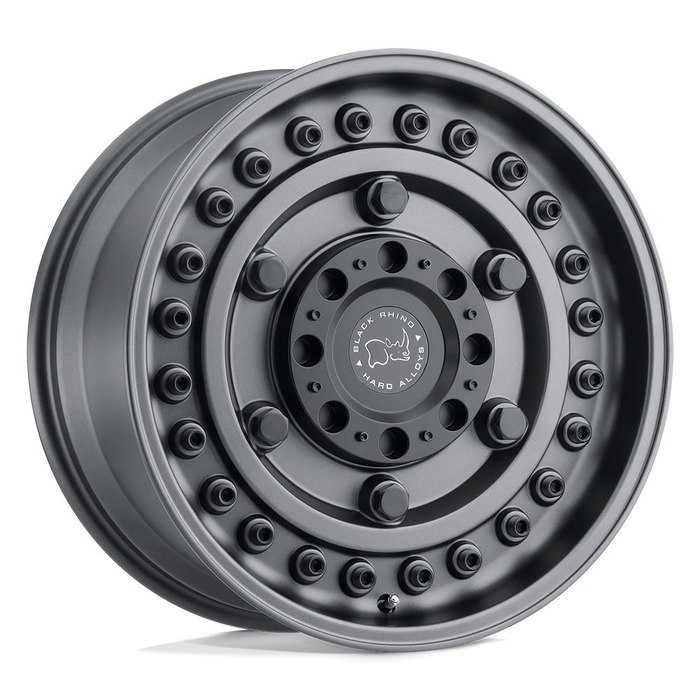 Black Rhino ARMORY Gun Black off-road wheel with rugged design and military-inspired aesthetic.