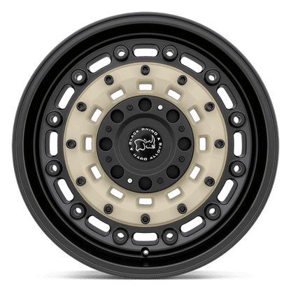 Black Rhino ARSENAL Sand On Black military-inspired wheel with bolted face and tactical look.