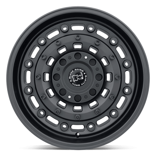 Black Rhino ARSENAL Textured Matte Black wheel with bolted face and tactical design for rugged adventures.