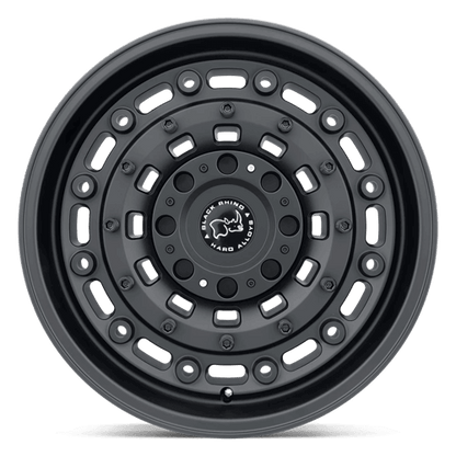 Black Rhino ARSENAL Textured Matte Black wheel with bolted face and tactical design for rugged adventures.