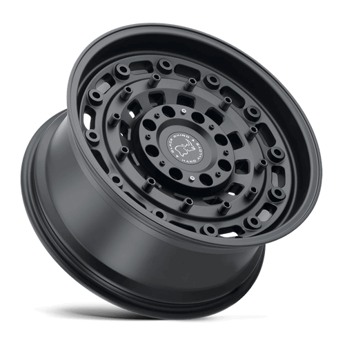 Black Rhino ARSENAL Textured Matte Black wheel showcasing its military-inspired design and tactical style.