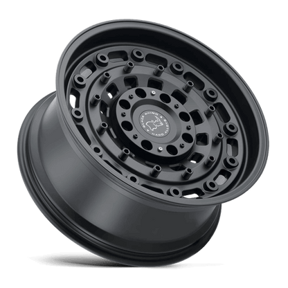 Black Rhino ARSENAL Textured Matte Black wheel showcasing its military-inspired design and tactical style.