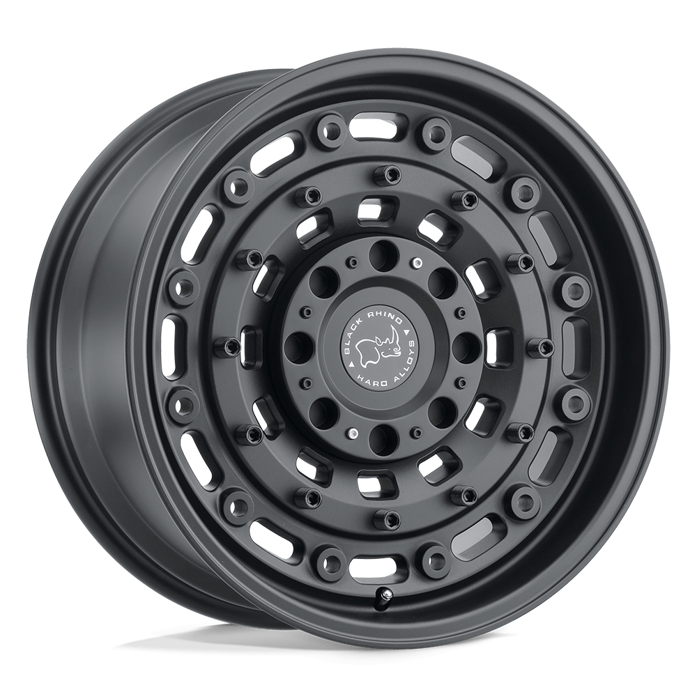 Black Rhino ARSENAL Textured Matte Black military-inspired wheel with tactical design and bolted face.