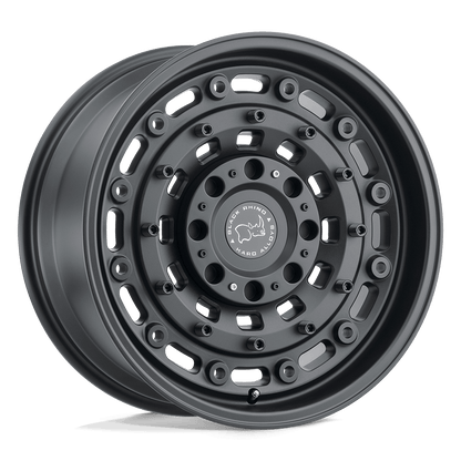 Black Rhino ARSENAL Textured Matte Black military-inspired wheel with tactical design and bolted face.