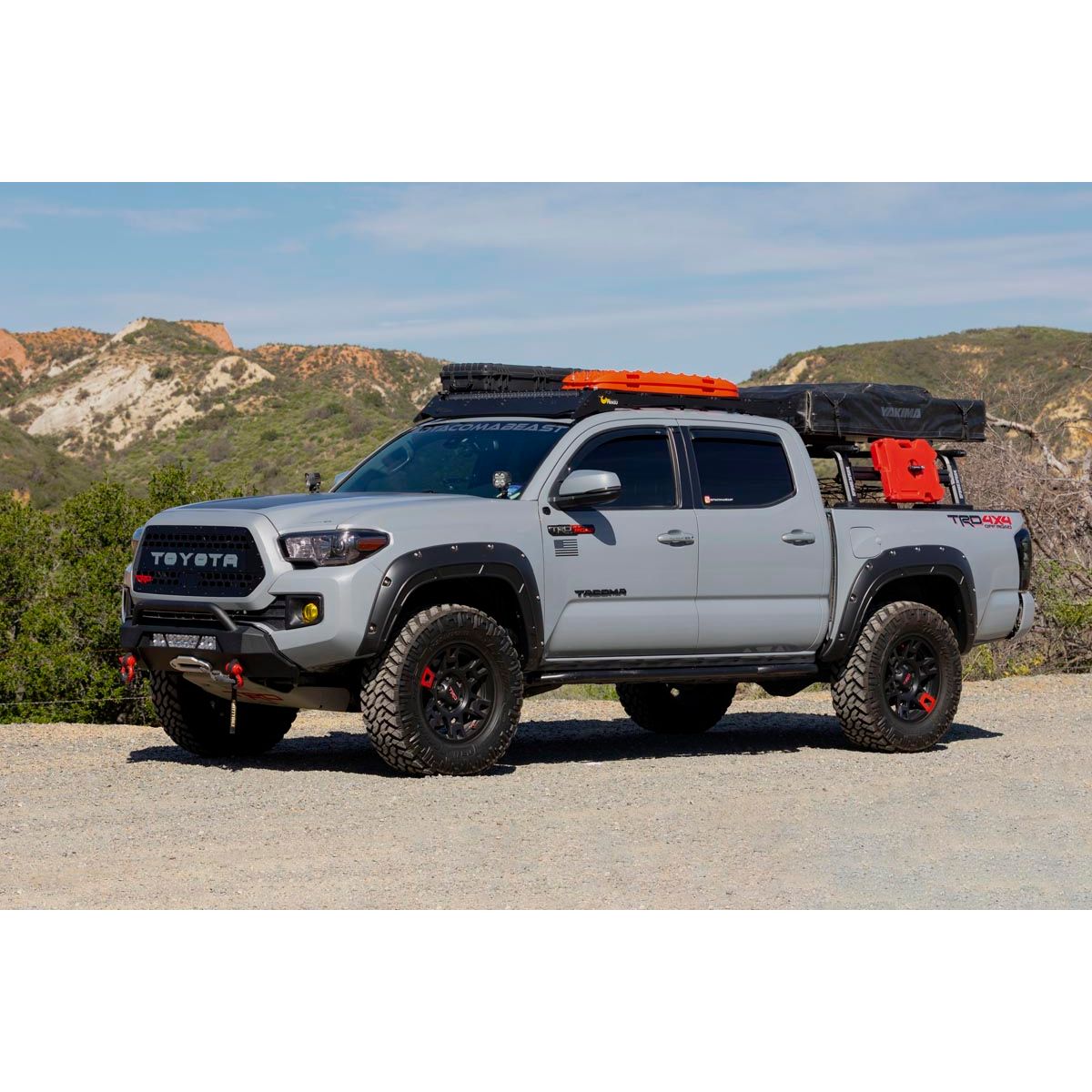 ROUGH COUNTRY | Defender Fender Flares  202 Black Onyx  Toyota Tacoma 2WD/4WD (2016-2023) | A-T11621-202