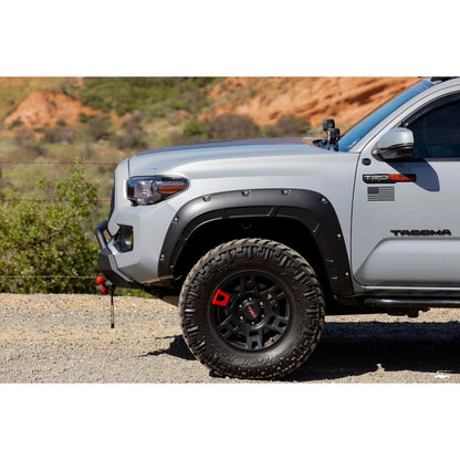ROUGH COUNTRY | Defender Fender Flares  202 Black Onyx  Toyota Tacoma 2WD/4WD (2016-2023) | A-T11621-202