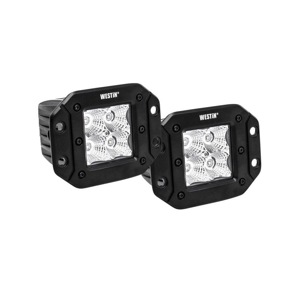 Westin FM4Q Flush Mount LED FM4Q 3W Osram w/mounting hardware & pigtail connectors (Set-2)