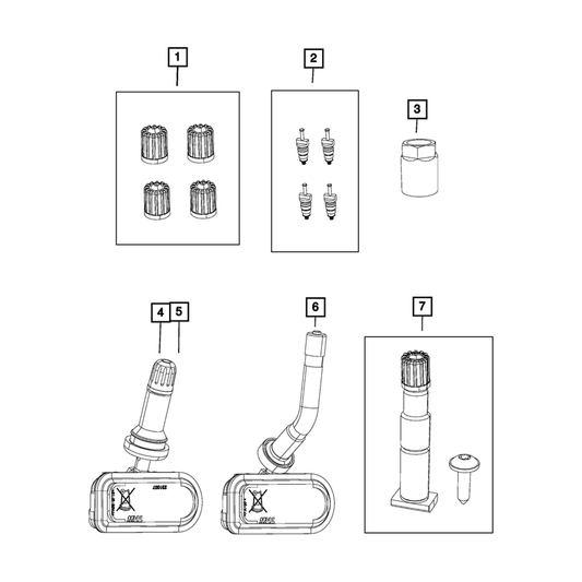 Mopar Tire Pressure Sensor - Rear Inner 68377549AF