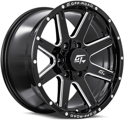 GT OFFROAD Invasion Gloss Black Milled Gloss Black Milled