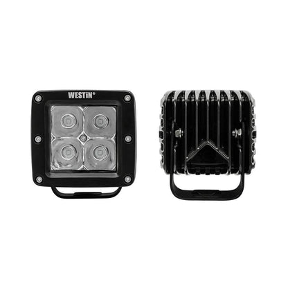 Westin HyperQ LED Auxiliary Light Set of (2) 3.2" x 3" 5W Cree Flood beam