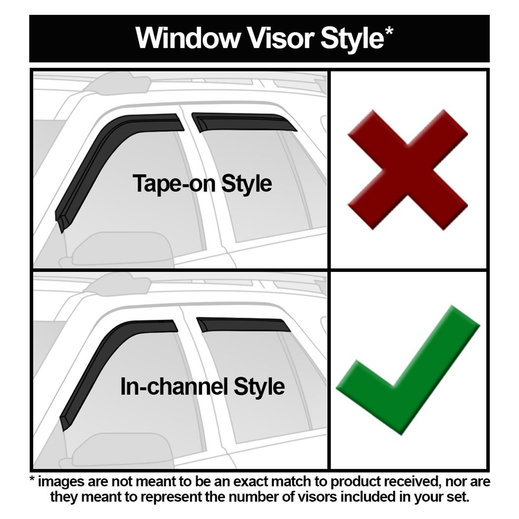 Westin In Channel Wind Deflector 4pc 2005-2021 Nissan Frontier Crew Cab Smoke