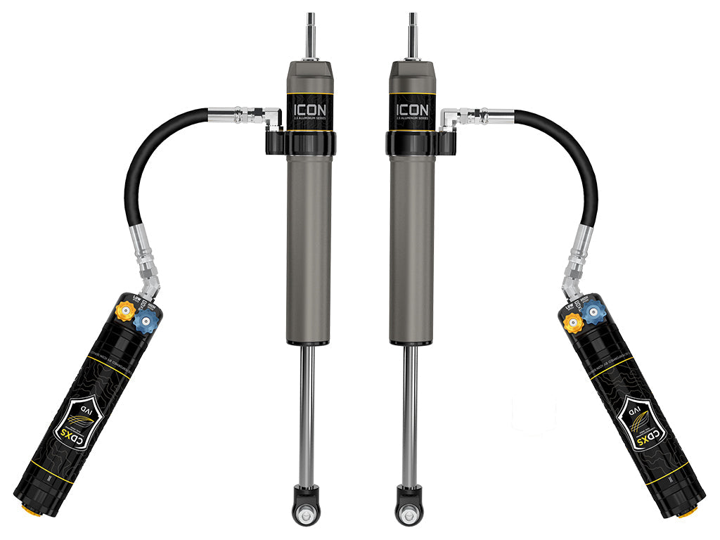 ICON 57840XP 2022-2026 Toyota Tundra 0-1.5” Lift/2023-2026 Sequoia 0-4" Lift, Rear, V.S. 2.5 Aluminum Series Shock Absorbers, Remote Reservoir w/ CDXS, Pair