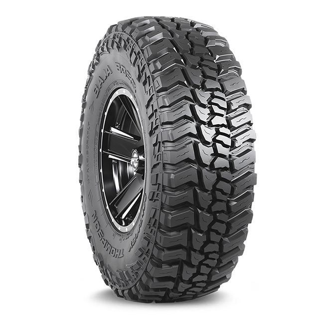 Mickey Thompson Tires BAJA BOSS MT, high-performance mud terrain tire for superior traction and durability on off-road trails.