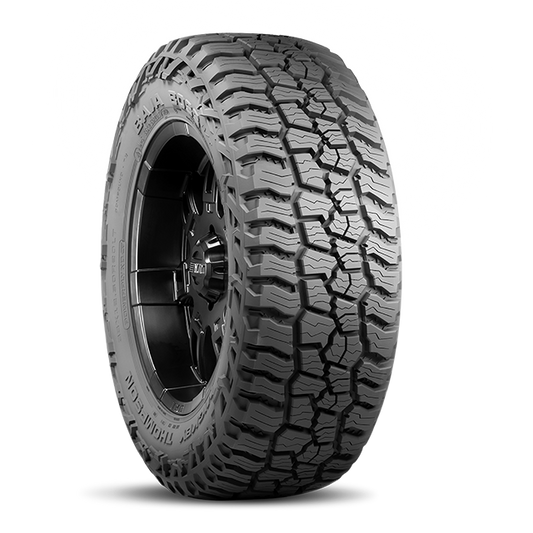 Mickey Thompson Tires BAJA BOSS AT, premium all-terrain tire designed for trucks and SUVs, showcasing rugged tread pattern.