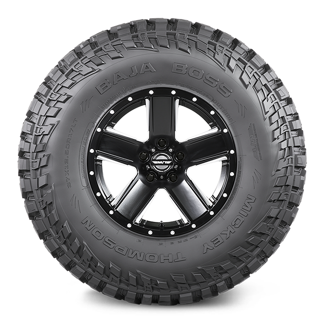 Mickey Thompson Tires BAJA BOSS MT, high-performance mud terrain tire for off-road driving and superior traction.