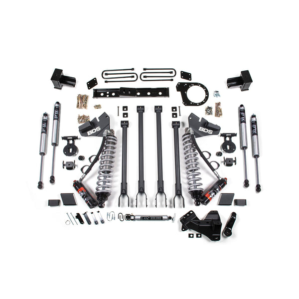 BDS SUSPENSION | 6" Lift Kit with 4-Link FOX 2.5 Performance Elite Coil-Over Conversion Diesel | 17-19 Ford F-250 / 17-19 Ford F-350 4WD | 1527FPE / 1528FPE / 1529FPE / 1977FPE / 1978FPE / 1979FPE