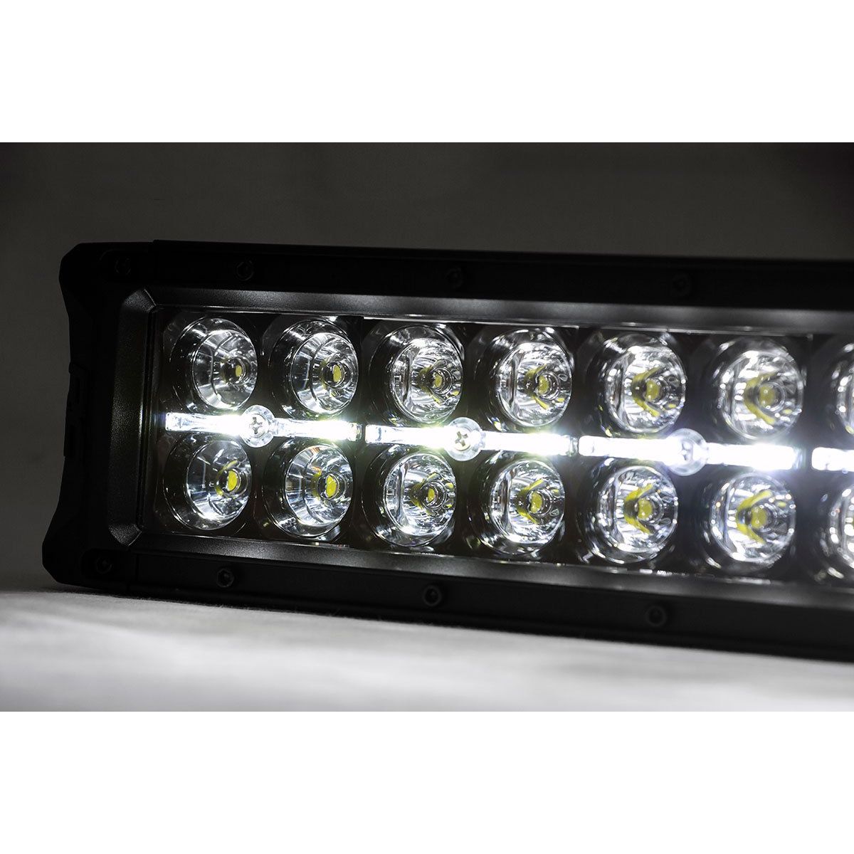 ROUGH COUNTRY Mesh Grille | 30" Dual Row LED | Black Ser | Ford F-150 2WD/4WD (2015-2017) | 70193DRL
