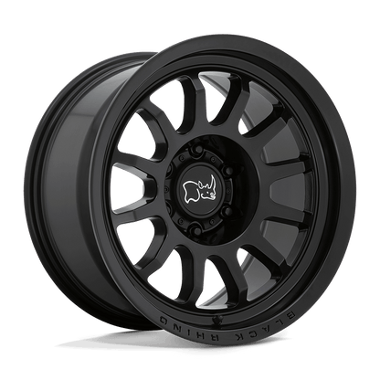 Black Rhino RAPID Matte Black wheel showcasing a multi-spoke design and stepped lip for off-road performance.