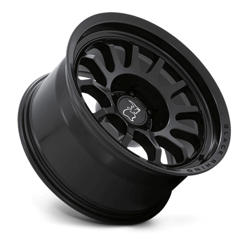 Black Rhino RAPID Matte Black wheel showcasing a multi-spoke profile and stepped lip design.