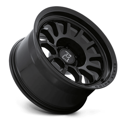 Black Rhino RAPID Matte Black wheel showcasing a multi-spoke profile and stepped lip design.