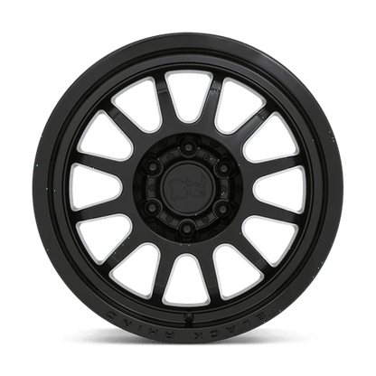 Black Rhino RAPID Matte Black wheel showcasing its multi-spoke design and monoblock construction.