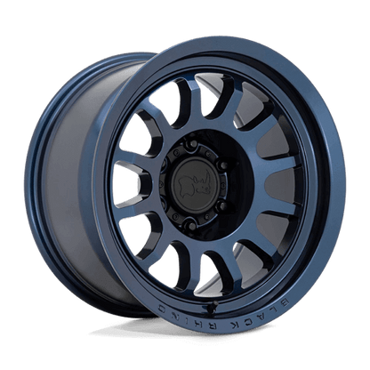 Black Rhino RAPID Midnight Blue off-road wheel showcasing multi-spoke design and stepped lip construction.