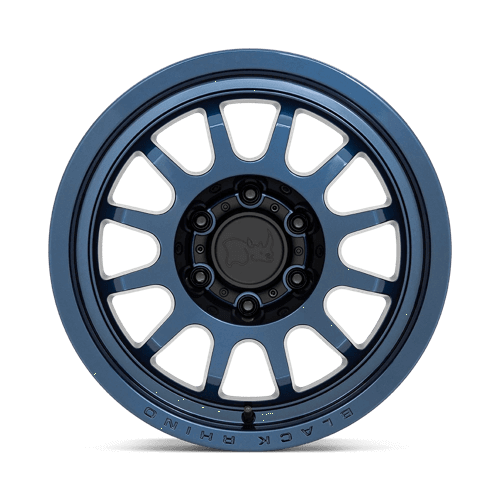 Black Rhino RAPID Midnight Blue wheel with multi-spoke profile and stepped lip design.