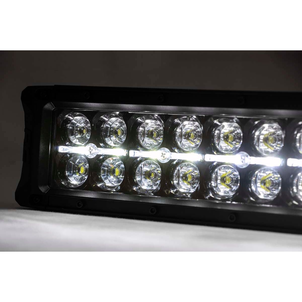 ROUGH COUNTRY 40 Inch Black Series LED Light Bar | Curved | Dual Row | Cool White DRL | 72940BD