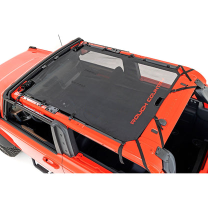 ROUGH COUNTRY Mesh Bikini Top Plus | Black | Ford Bronco 4WD (2021-2025) | 85116