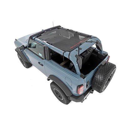 ROUGH COUNTRY Mesh Bikini Top Plus | Black | Ford Bronco 4WD (2021-2025) | 85116