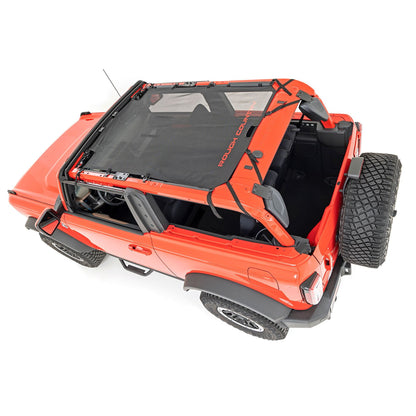 ROUGH COUNTRY Mesh Bikini Top Plus | Black | Ford Bronco 4WD (2021-2025) | 85116